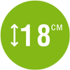 Высота матраса: 18 см Высота матраса: 18 см